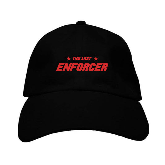 Black::The Last Enforcer Dad Hat in Black + Red