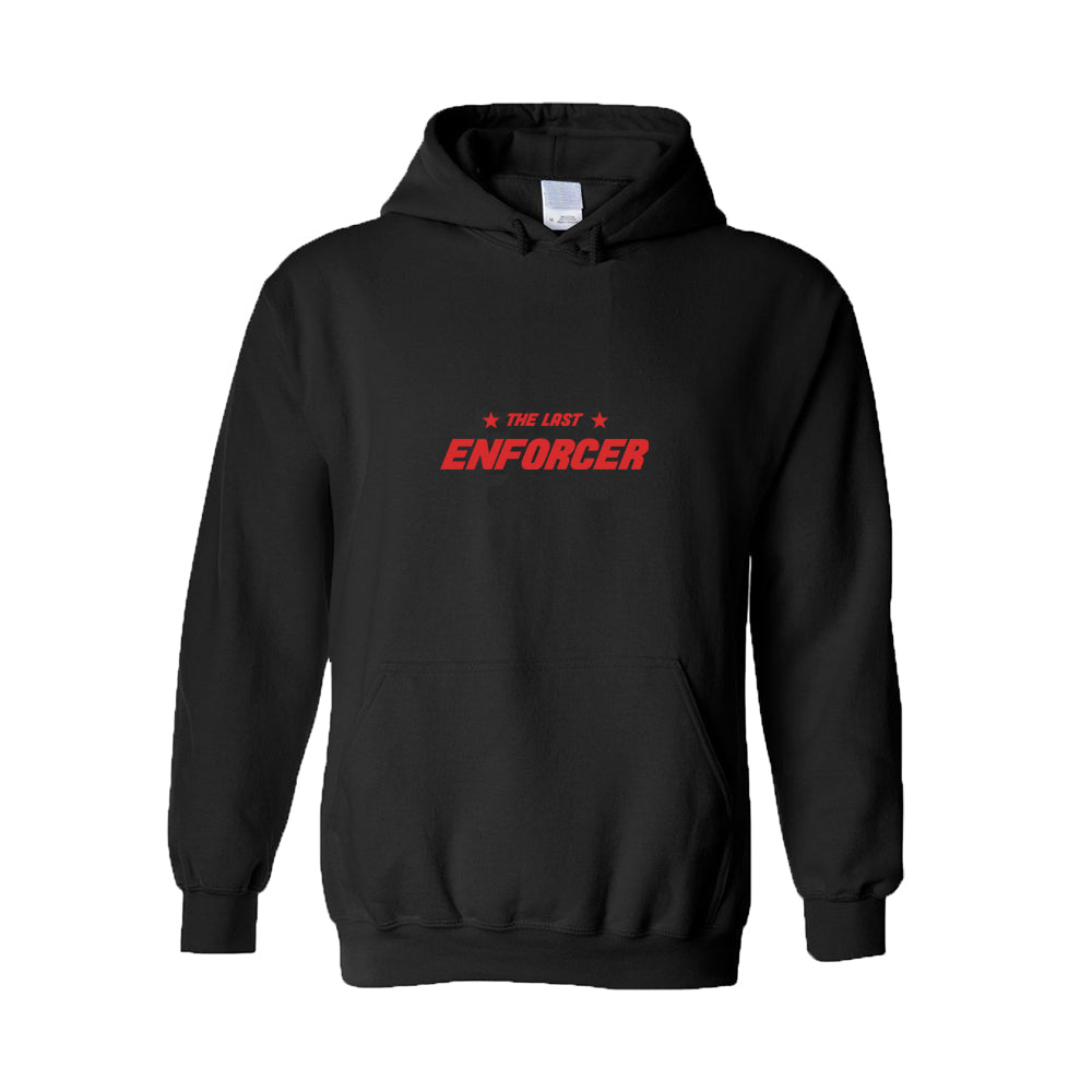 Black::The Last Enforcer Hoodie in Black + Red