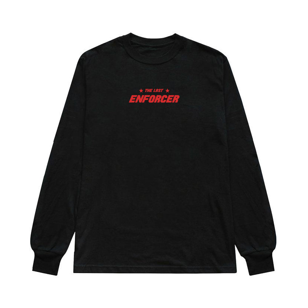 Black::The Last Enforcer Long Sleeve T-Shirt in Black + Red