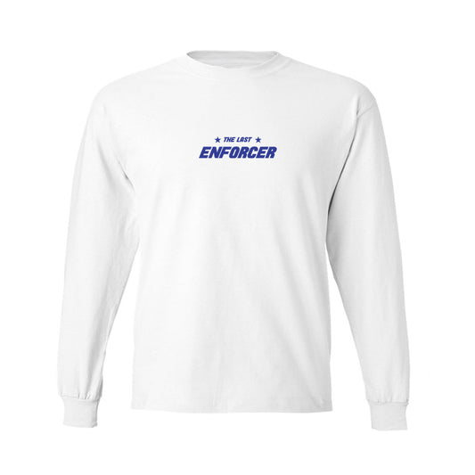 White::The Last Enforcer Long Sleeve T-Shirt in White + Blue