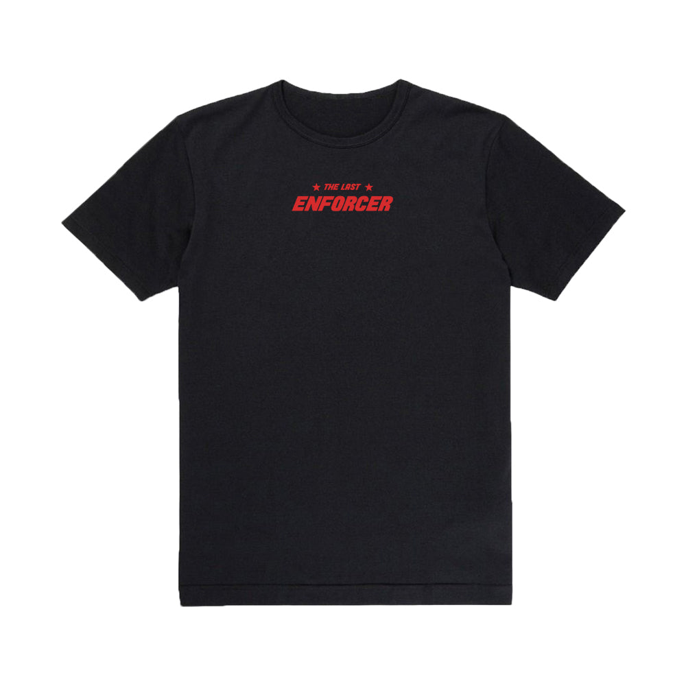 Black::The Last Enforcer Short Sleeve T-Shirt in Black + Red